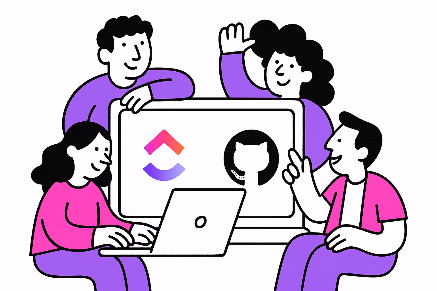 ClickUp and GitHub integration for development workflow automation